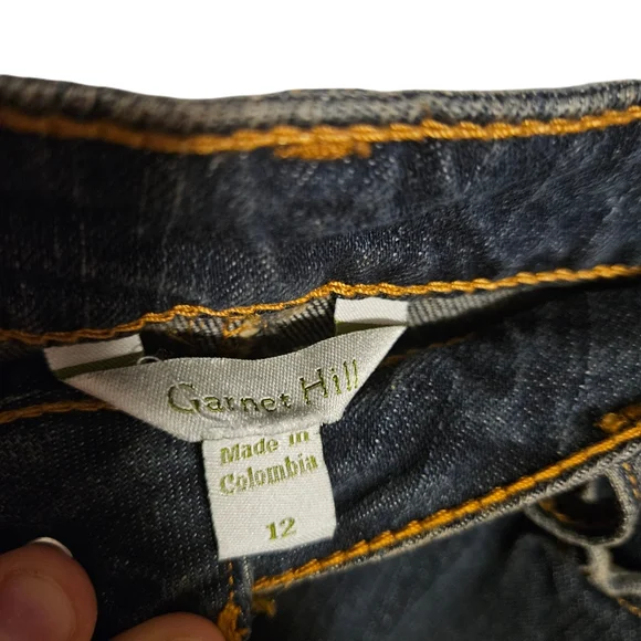 Garnet Hill Denim Skirt Size 12 - Picture 3 of 3